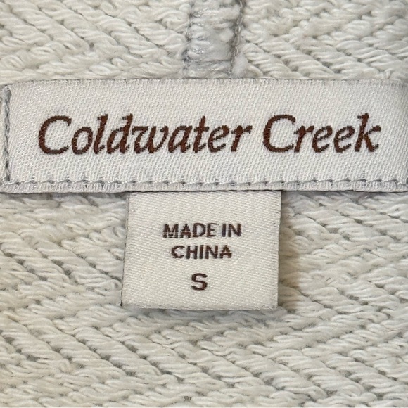 Coldwater Creek Duster Cardigan Sweater Lined Pocket Raw Hem - Picture 14 of 15